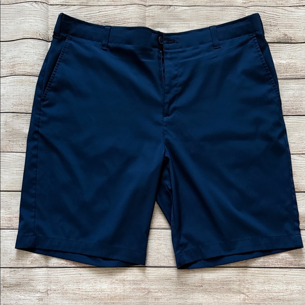 BCBG Men's Deep Blue Flat Front Shorts